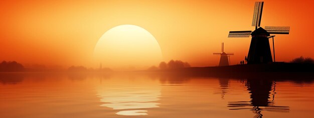 un tramonto con una barca in acqua e un cartello che dice sole