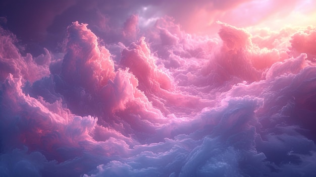 un tramonto rosa e viola è sopra l'oceano