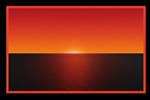 un tramonto rosso e arancione sull'oceano