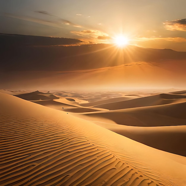 Un tramonto sul deserto del deserto