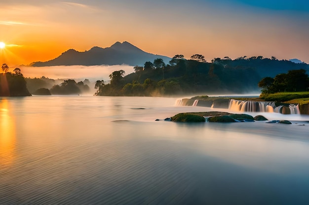 Un tramonto sul fiume Kwai