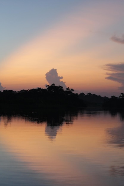 Un tramonto sul Rio delle Amazzoni