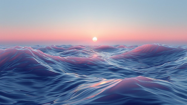 un tramonto sull'oceano con il sole che tramonta dietro l'orizzonte