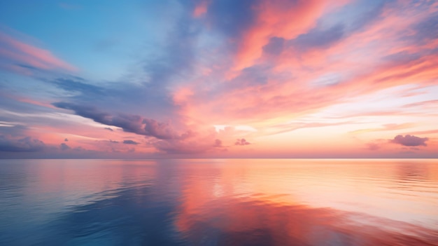 Un tramonto sull'oceano con una barca in acqua