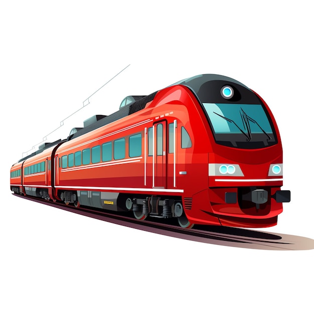 un treno rosso sui binari