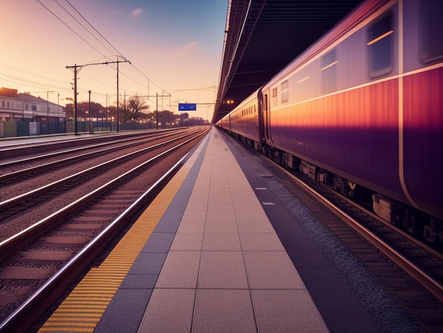 Un treno sta entrando in una stazione