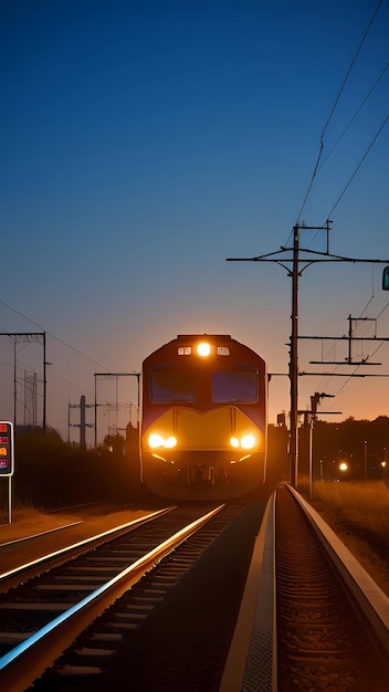 Un treno sta scendendo sui binari con il cartello che dice stop