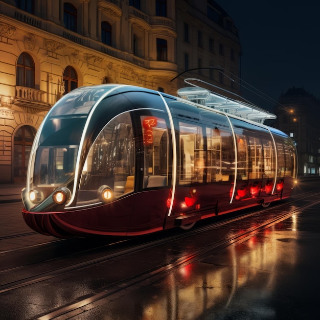 un treno su una strada