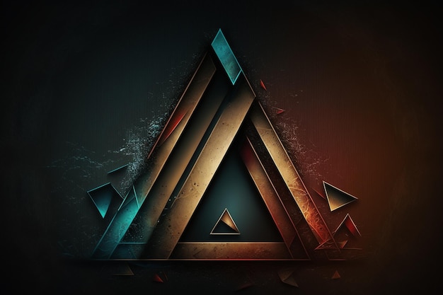 Un triangolo colorato con sopra la parola diamante