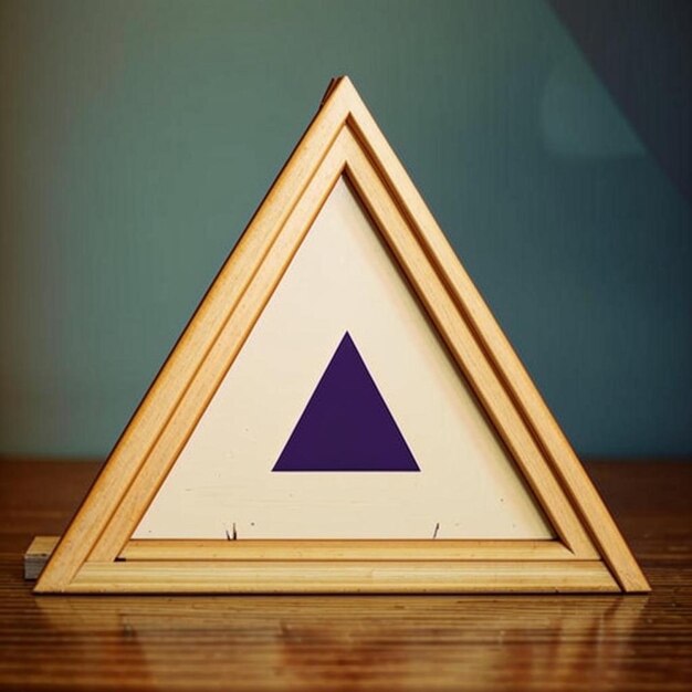 un triangolo fatto di legno