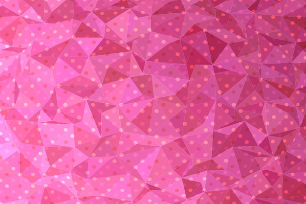 Un triangolo rosa con sopra dei piccoli cuori