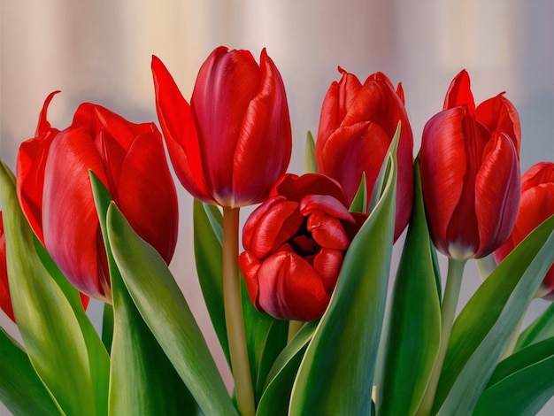 un tulipano rosso con il numero 3 su di esso