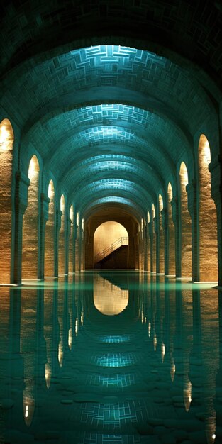 un tunnel con l'acqua dentro.