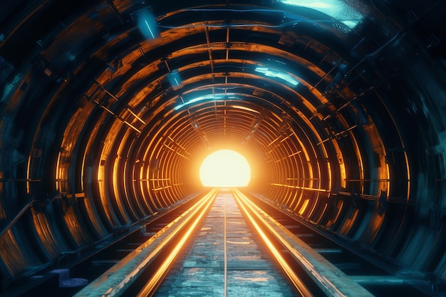 Un tunnel con una luce alla fine