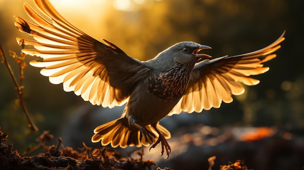 Un uccello che non può volare Fotografia di silhouette Espressionismo
