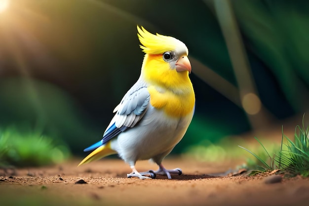 un uccello cockatiel molto carino bellissimo uccello