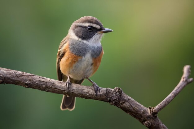 Un uccello colorato appoggiato su un ramo d'albero