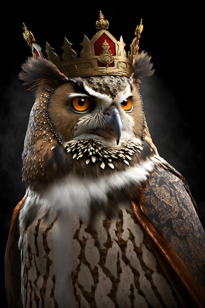 Un uccello con sopra una corona