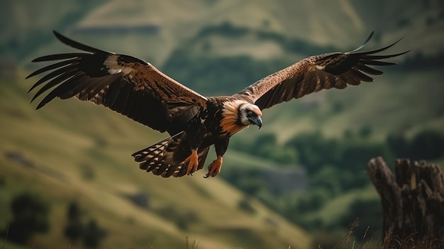 Un uccello dal becco nero e dalla faccia bianca sta volando nel cielo.