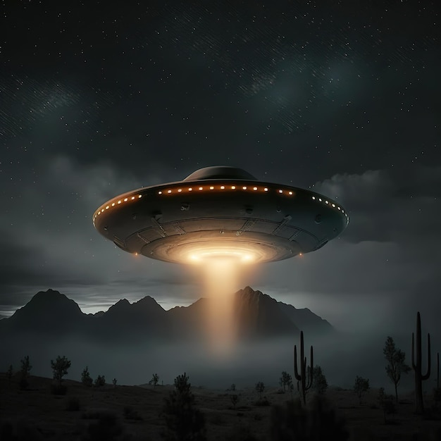 Un ufo alieno nel cielo