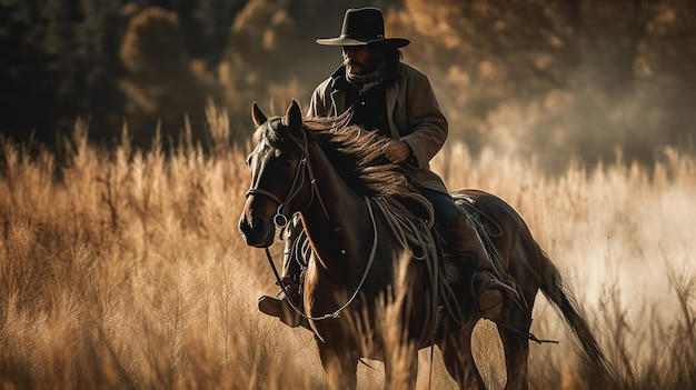 Un uomo a cavallo