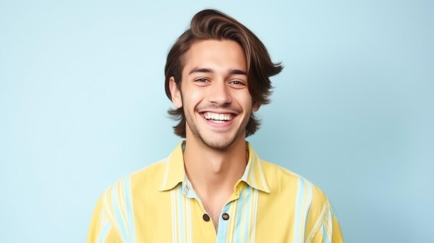 un uomo che sorride alla telecamera