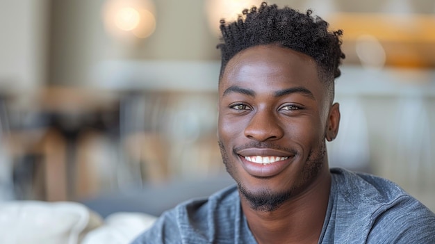 Un uomo con un sorriso sul viso