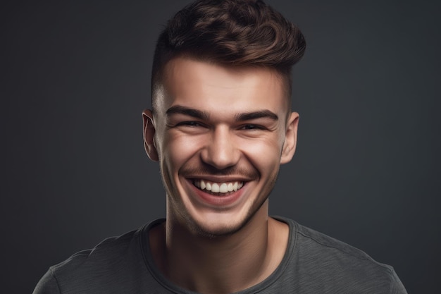 Un uomo con un sorriso sul volto