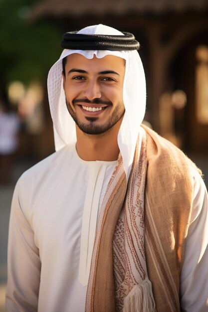 un uomo con una camicia bianca che dice che sta sorridendo