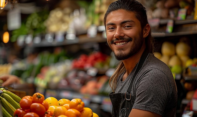 un uomo con una camicia che dice " sorriso "