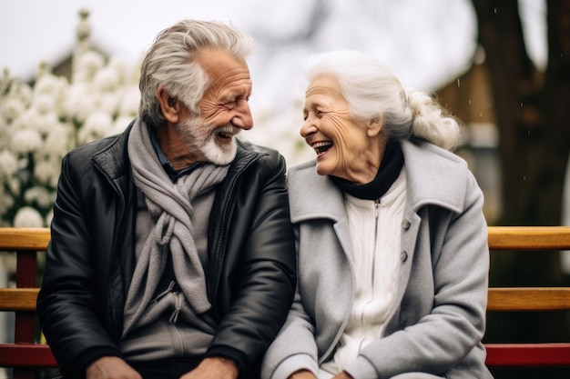 Un uomo e una donna seduti su una panchina