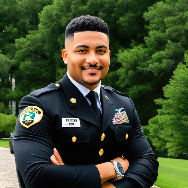 un uomo in uniforme militare che posa per una foto