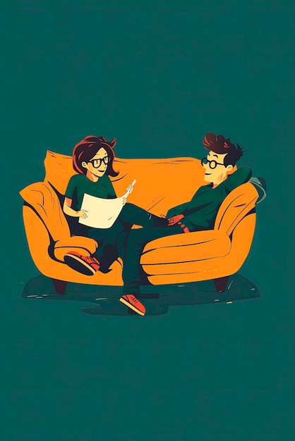 Un uomo sdraiato sul divano che parla con il suo psicoterapeuta