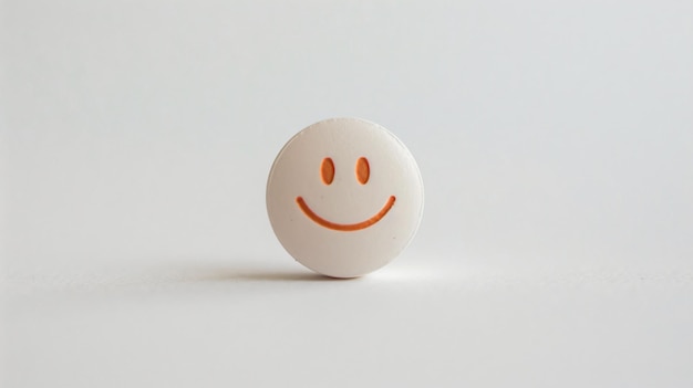 un uovo bianco con una faccia sorridente