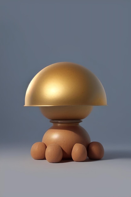 Un uovo d'oro con sopra un fungo
