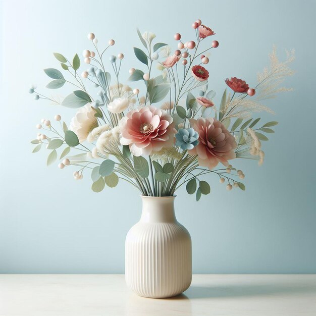 un vaso con dei fiori e la parola " primavera " su di esso
