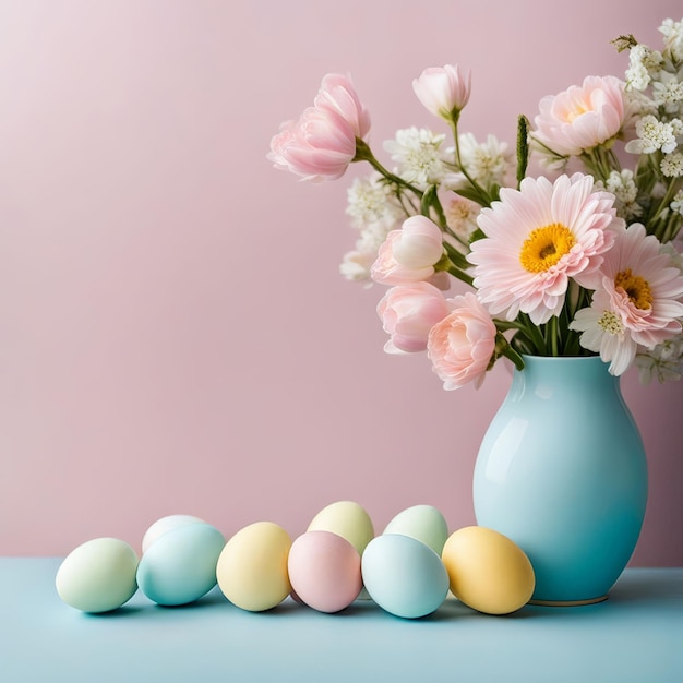 un vaso di fiori con un vaso di fiori davanti a loro