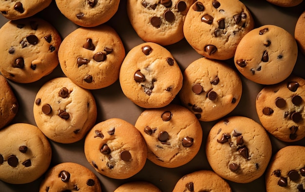 Un vassoio di biscotti al cioccolato