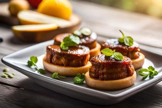 un vassoio di cibo che include carne e verdure.