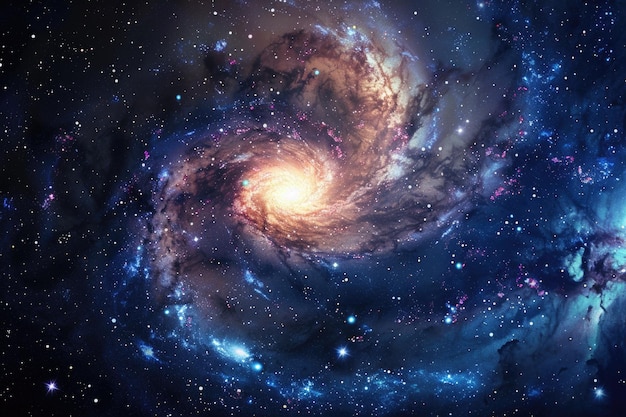 Un vasto universo pieno di stelle, nebulose e galassie.
