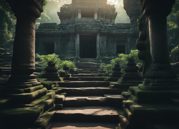 Un vecchio tempio dell'orrore cambogiano