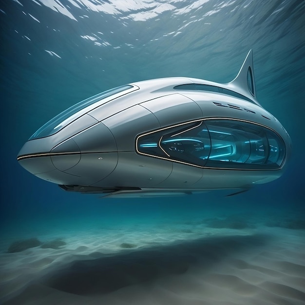 Un veicolo subacqueo futuristico