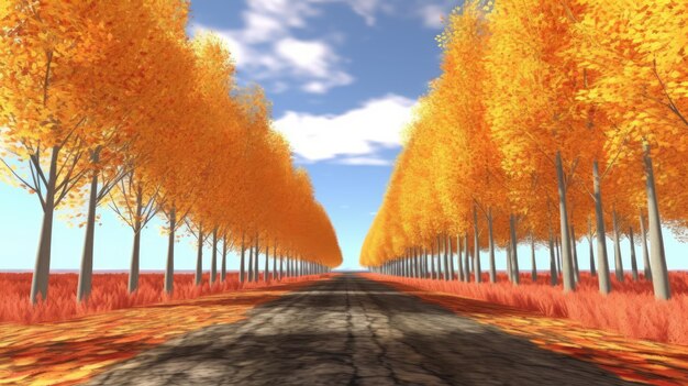 Un viaggio attraverso la colorata campagna in autunno
