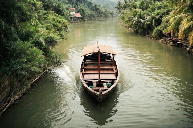 Un viaggio sereno lungo un fiume alberato