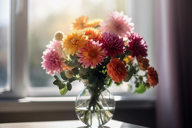 Un vibrante bouquet di fiori freschi