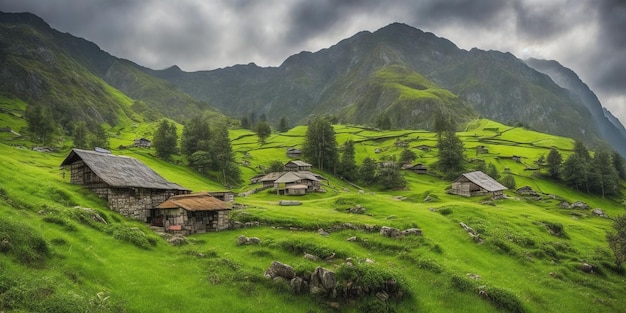 Un villaggio nelle montagne del Nepal