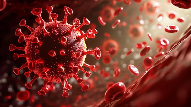 Un virus è nel sangue di un virus.