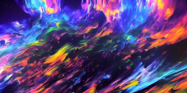 Un vortice colorato di liquido