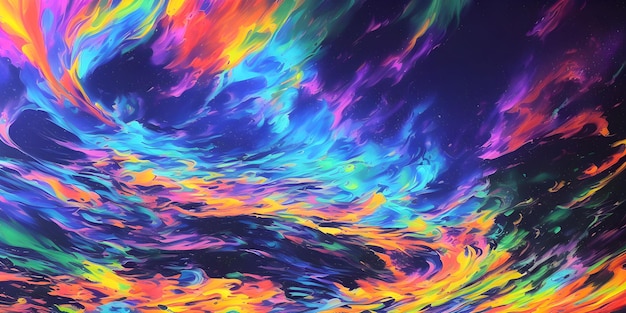 Un vortice colorato di liquido