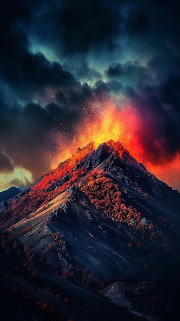 Un vulcano è un vulcano che sta per schiantarsi al suolo.